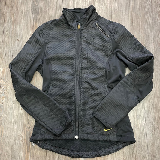 Black Nike Zip Up Spring Jacket, 14-16Y