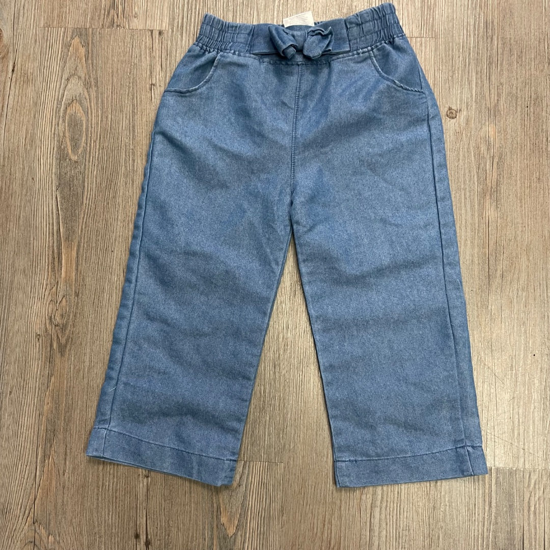 Blue  Elastic Pants, 24M