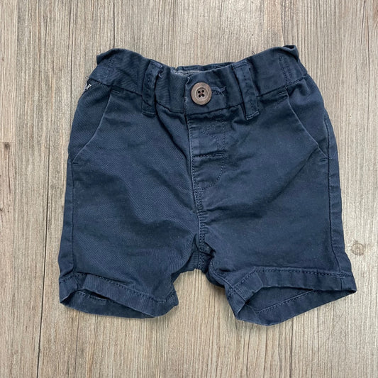 Navy Next Adjustable Waist Shorts, 3-6M