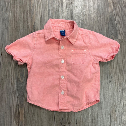 Coral Old Navy SSL Shirt, 3-6M