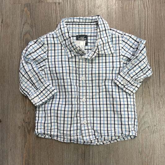 Check H&M LS Shirt, 4-6M