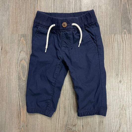 Navy Gap Elastic Waist Pants, 3-6M