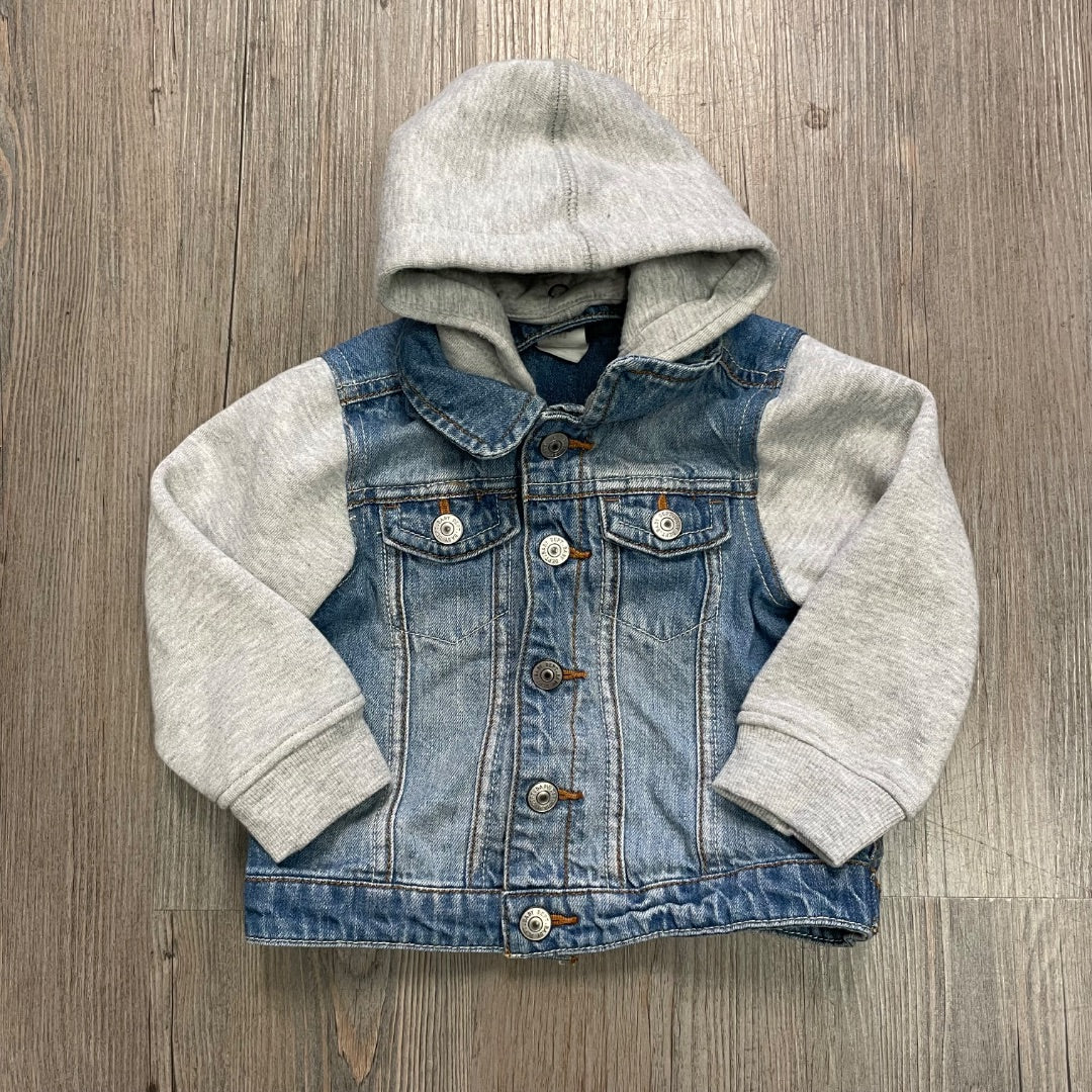 Blue H&M Hooded Jean Jacket, 6-9M