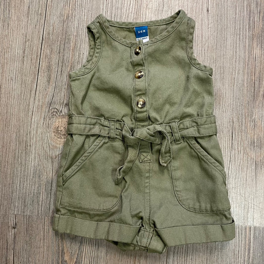 Green Old Navy Romper, 3-6M