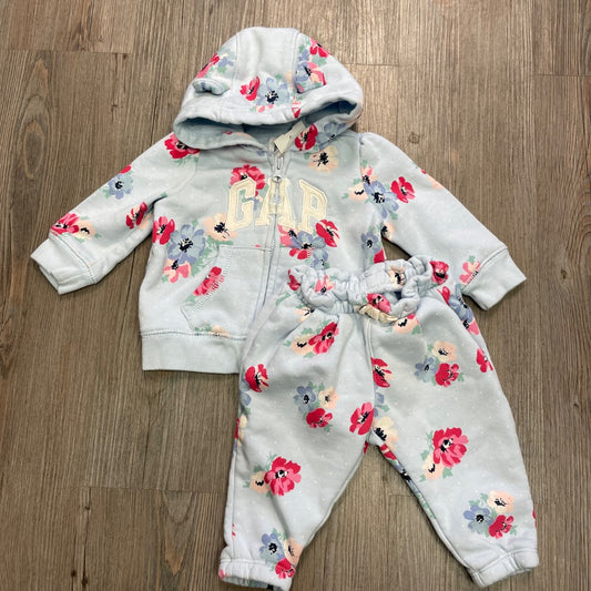Floral Gap 2PC Sweat Set, 3-6M