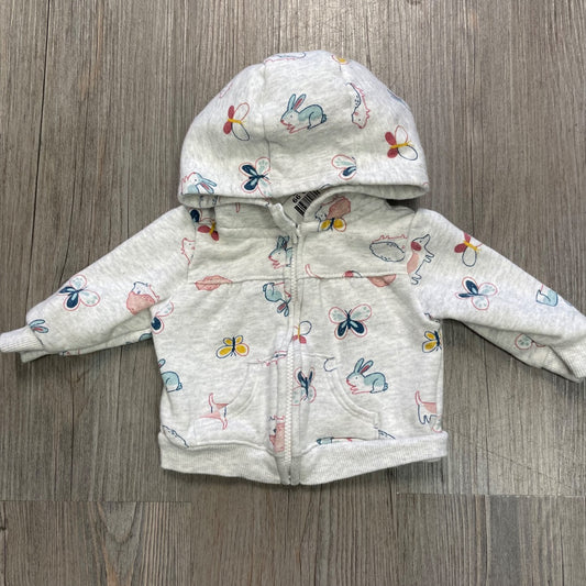 Animal Print Carters Zip Hoodie, Newborn