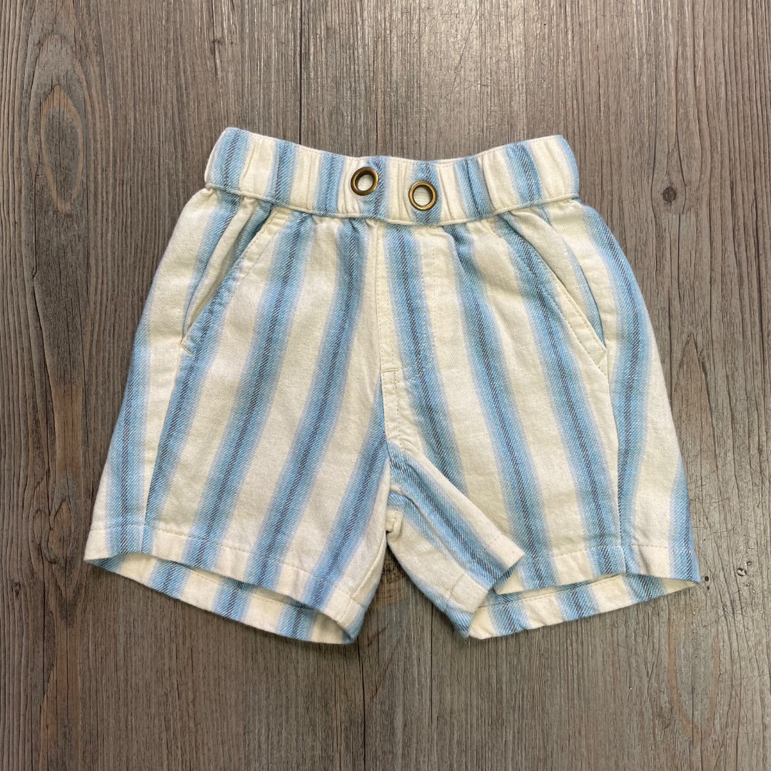 Deep Blue Stripe Wilson & Frenchy Organic Short, 6-12M