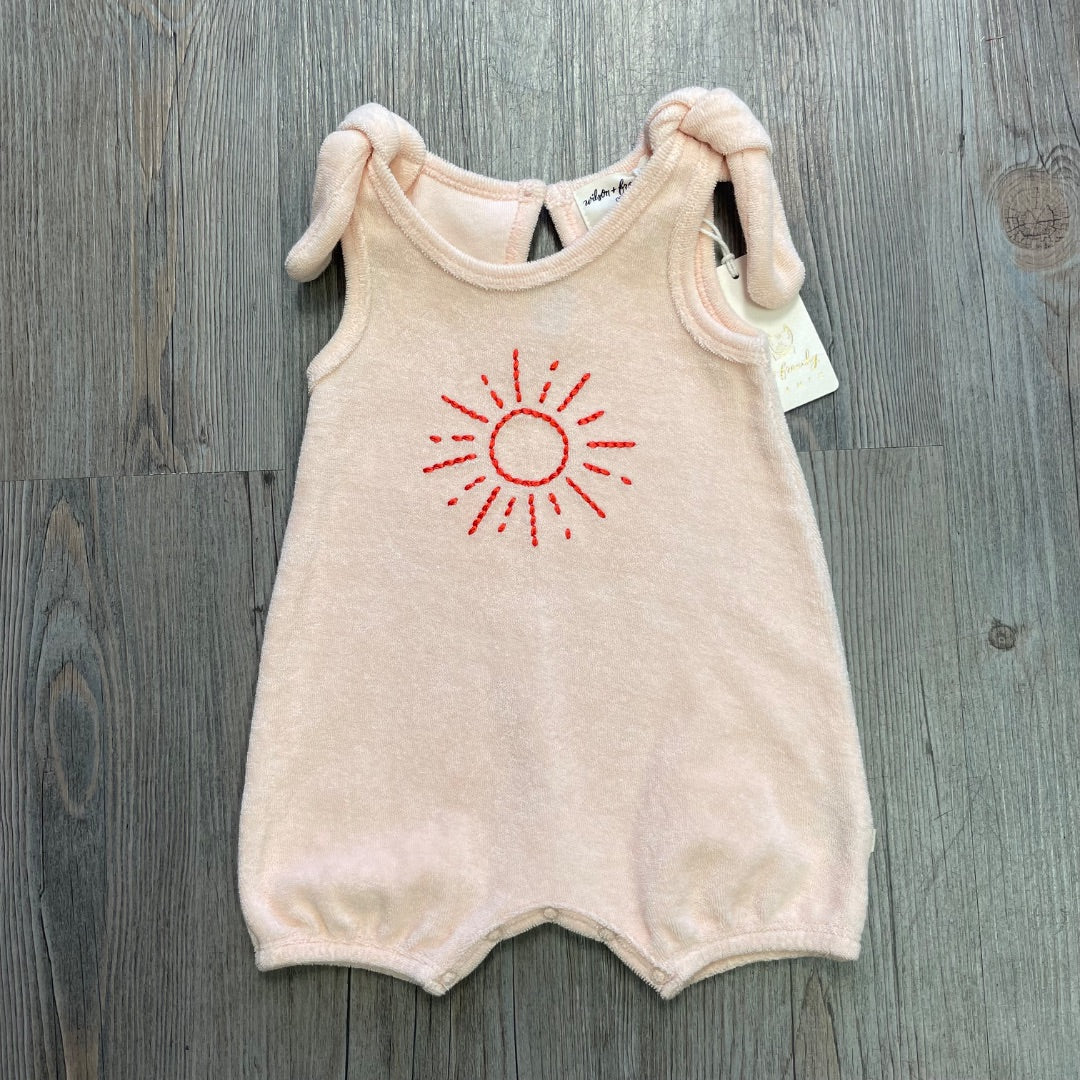 Sunshine Wilson & Frenchy Organic Terry Tie Playsuit, 6-12M