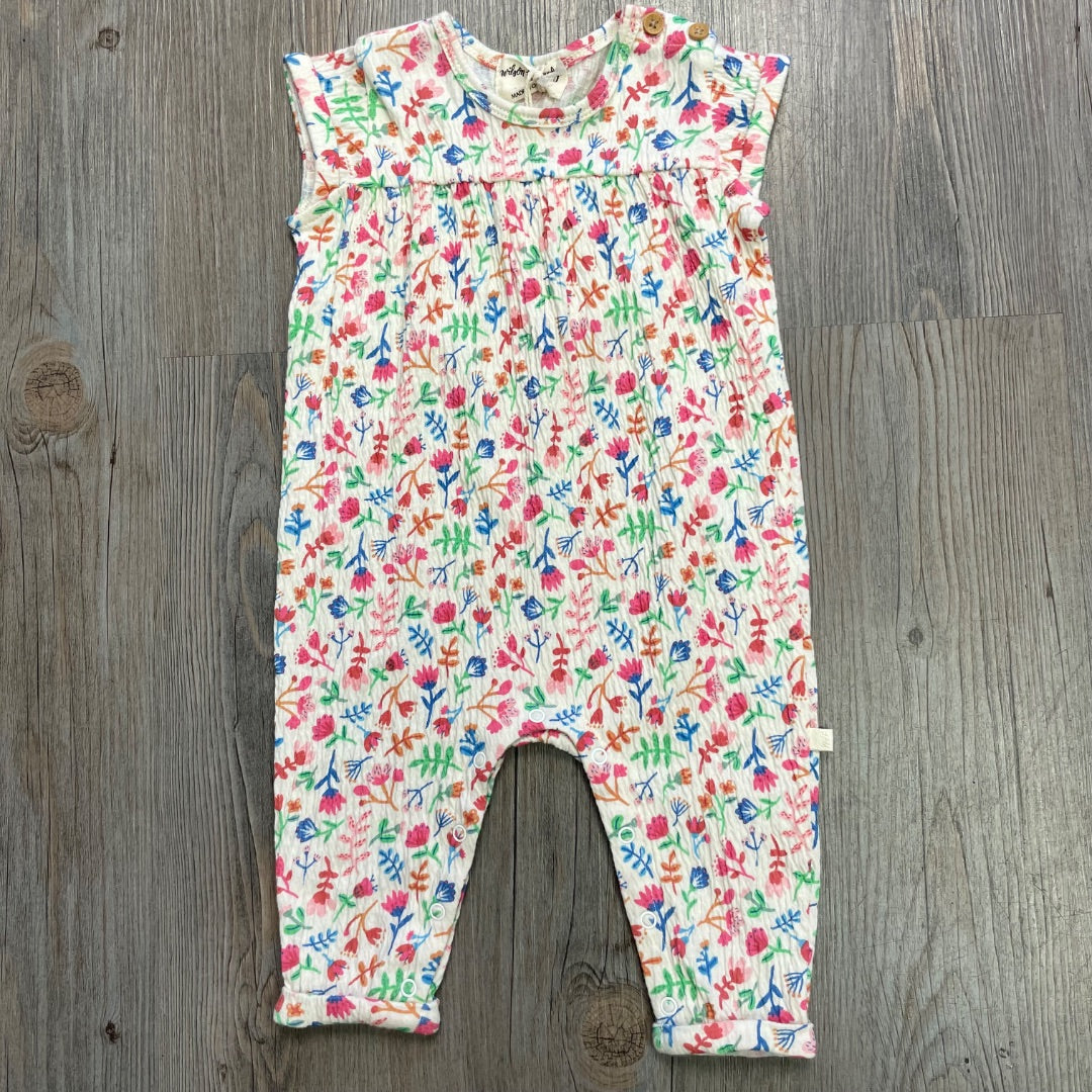 Tropical Garden Wilson & Frenchy Organic Crinkle Jumpsuit, 0-3M
