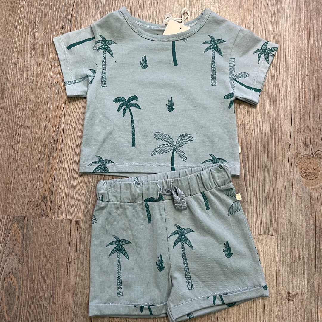 Palm Wilson & Frenchy Organic Tee + Short, 0-3M