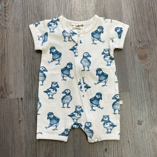 Puffin Wilson & Frenchy Organic Boyleg Zipsuit, 0-3M