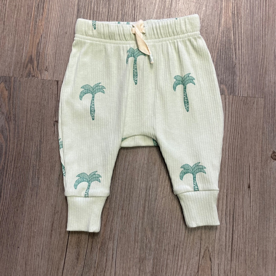 Palm Tree Wilson & Frenchy Organic Rib Pant, 0-3M
