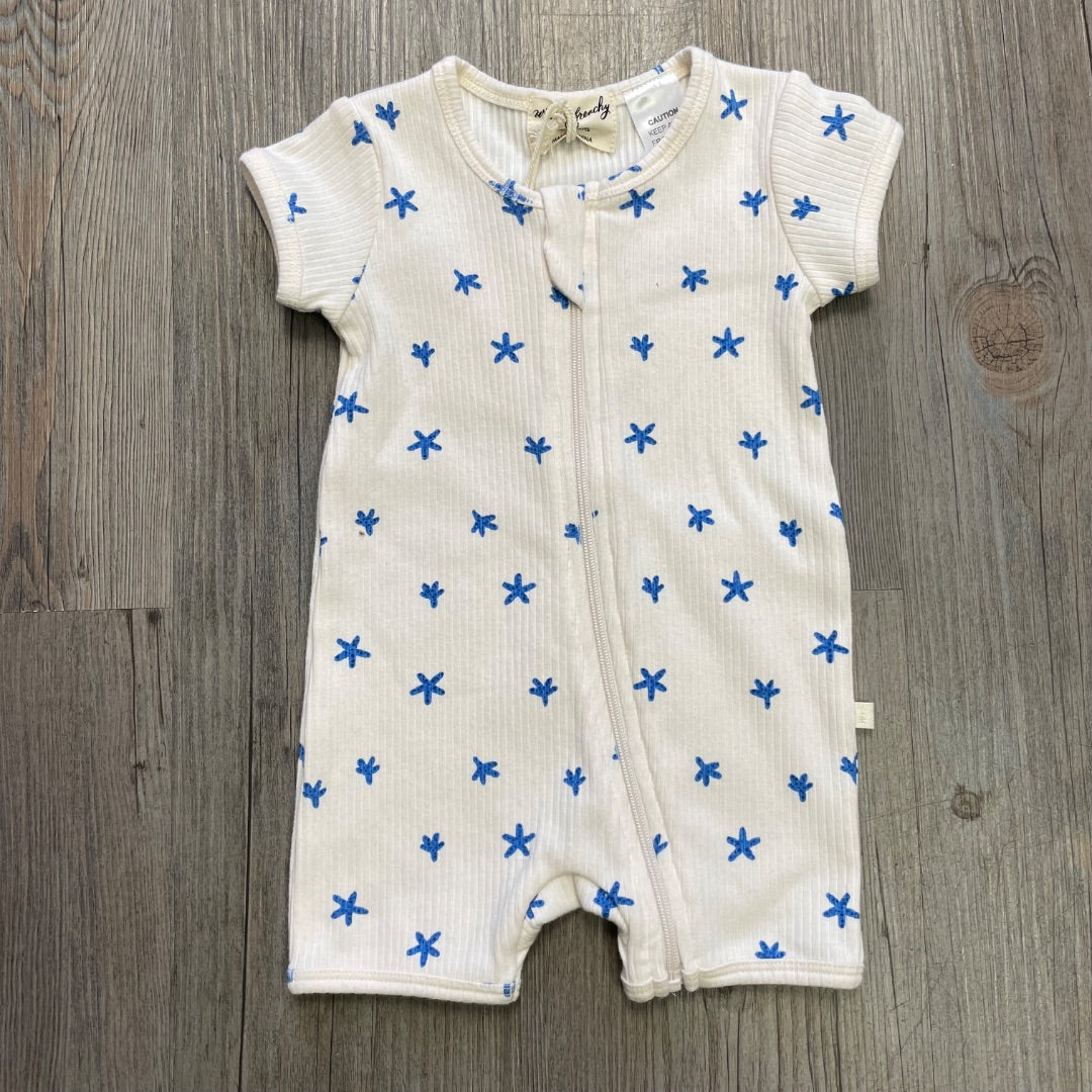 Little Starfish Wilson & Frenchy Organic Rib Zipsuit, 0-3M