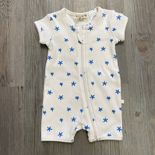 Little Starfish Wilson & Frenchy Organic Rib Zipsuit, 0-3M