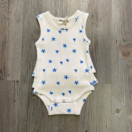 Little Starfish Wilson & Frenchy Organic Rib Ruffle Bodysuit, 0-3M