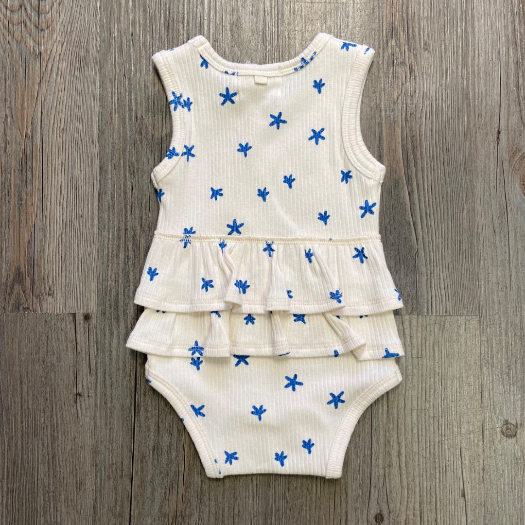Little Starfish Wilson & Frenchy Organic Rib Ruffle Bodysuit, 0-3M