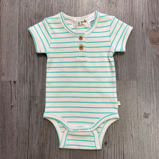 Green Wilson & Frenchy Organic Henley Bodysuit, 0-3M