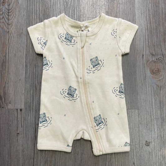 Little Bear Wilson & Frenchy Organic Boyleg Zipsuit, 0-3M