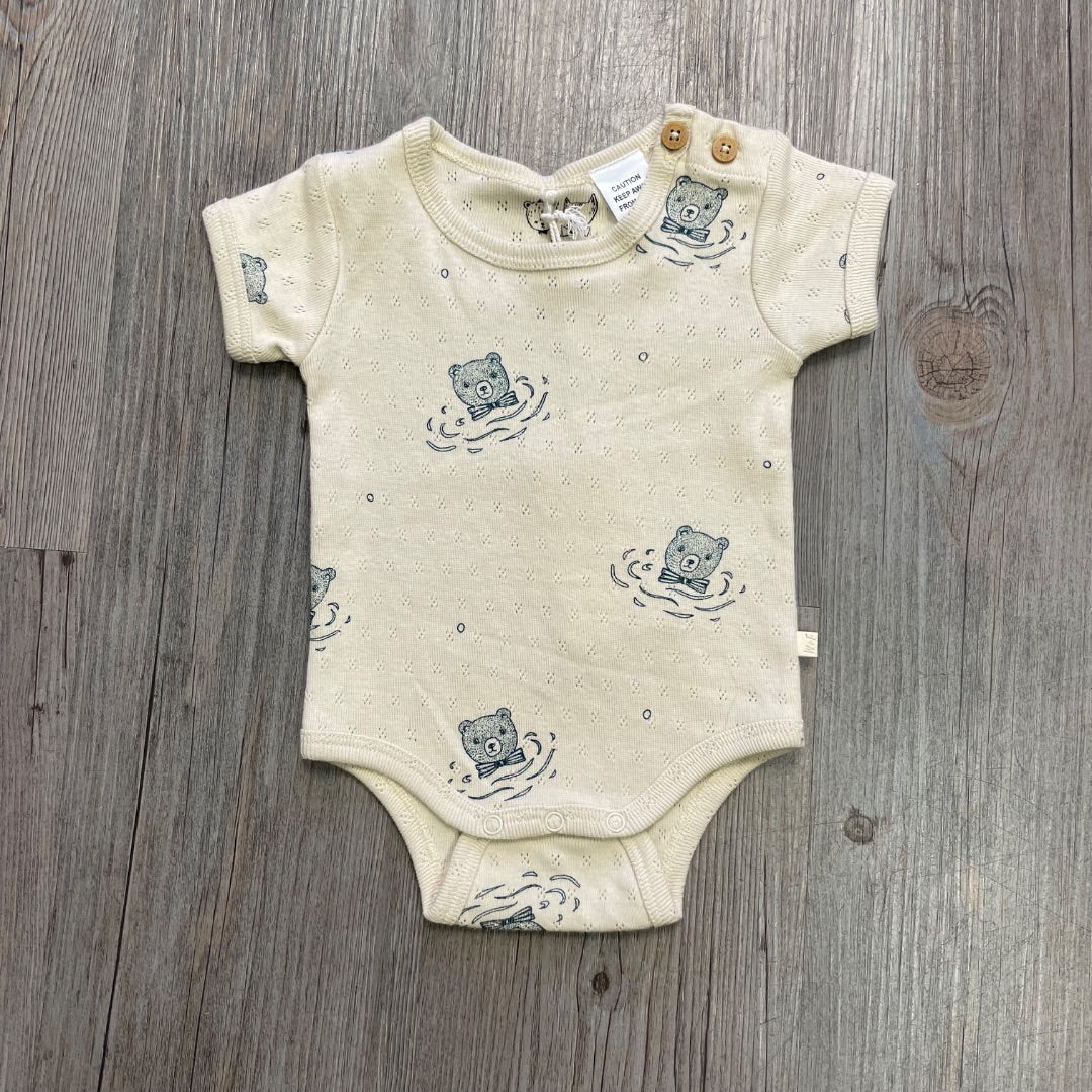 Little Bear Wilson & Frenchy Organic Bodysuit, 0-3M