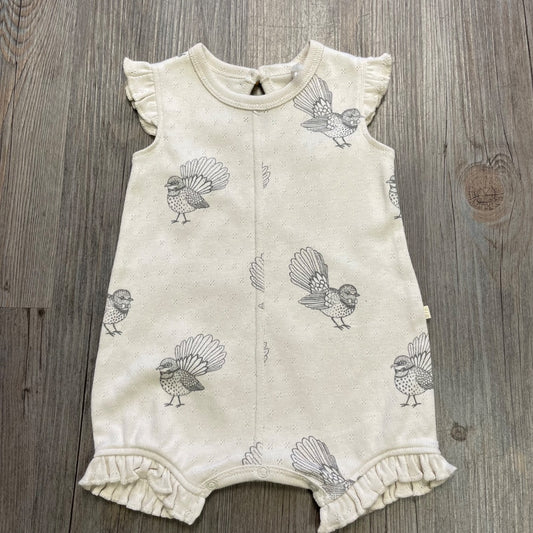 Little Fantail Wilson & Frenchy Organic Ruffle Growsuit, 0-3M