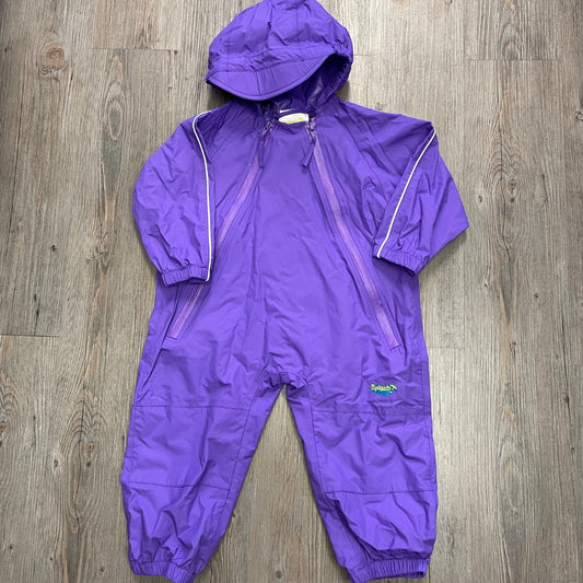 Purple Splashy Rainsuit, 18-24M