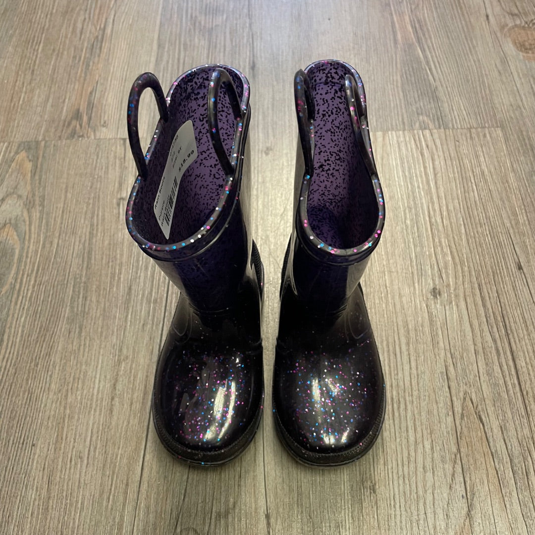 Purple  Rain Boots, 6T