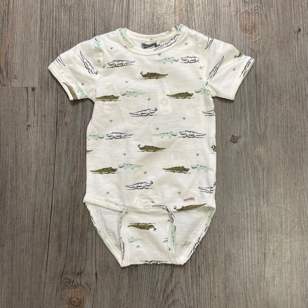 Crocodile Print Minymo Bodysuit, 3M
