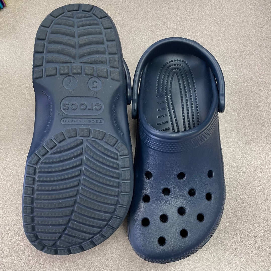 Navy Crocs Sandals Clog, 5-7Y