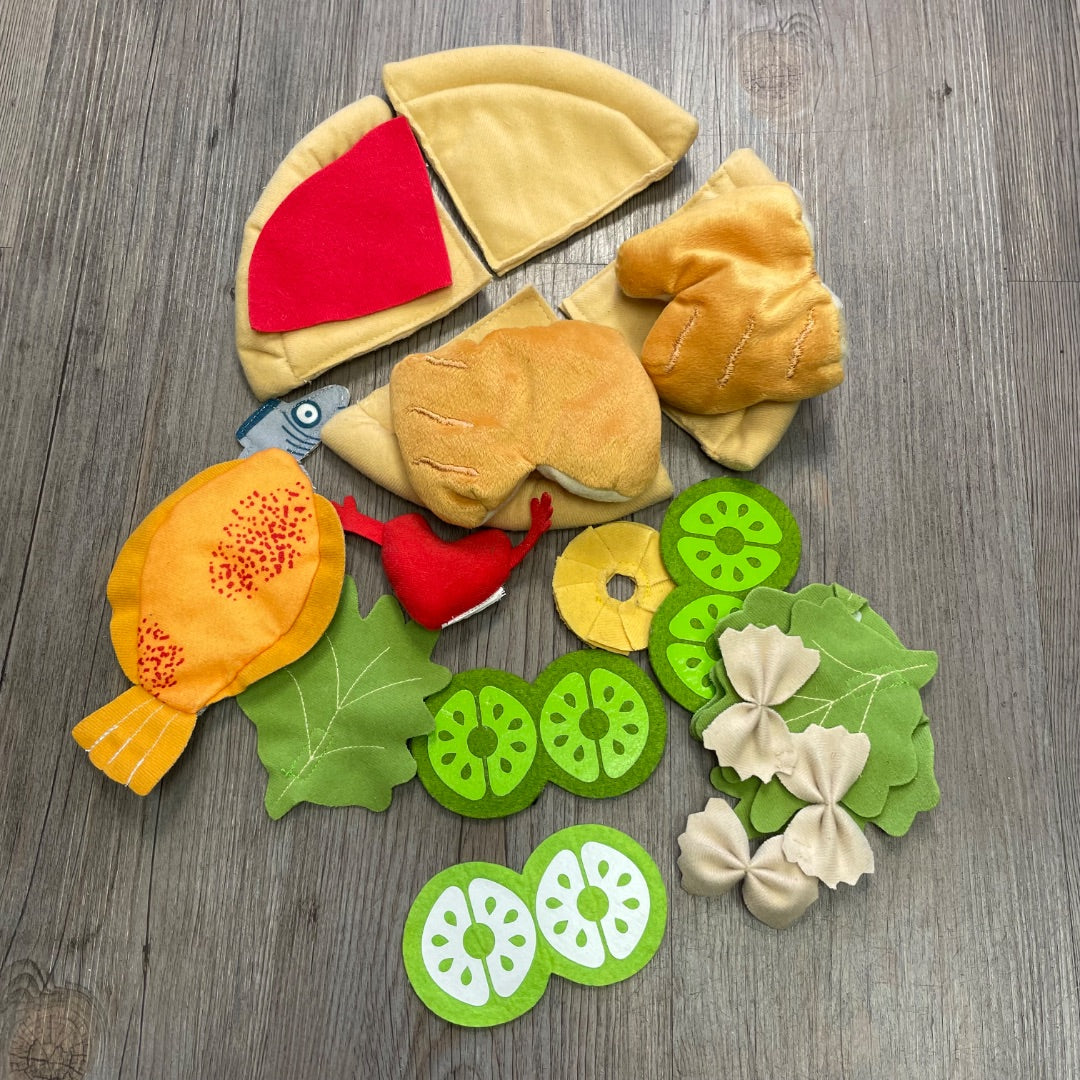 Multi Ikea Felt Food Pieces, As Is
