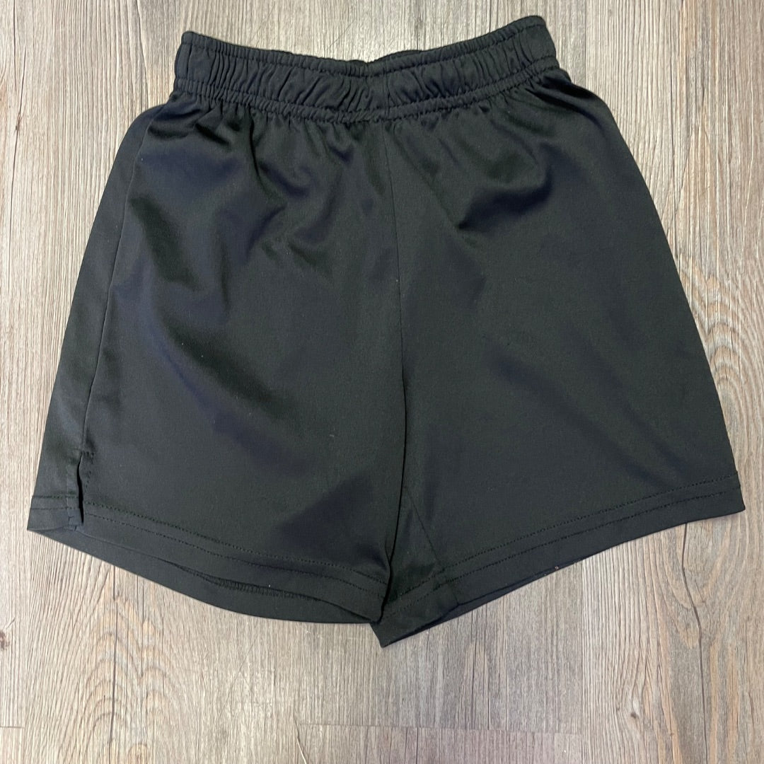 Black  Soccer Shorts, 4-5Y