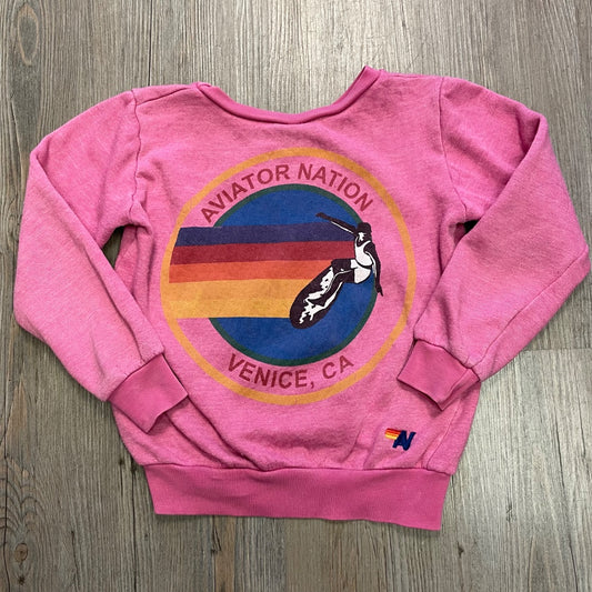 Pink Aviator Nation Sweatshirt LS, 6Y