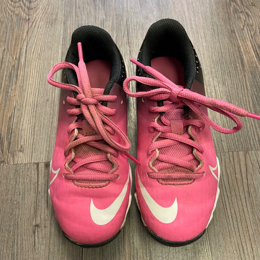Pink Nike Baseball Shoes, 12Y