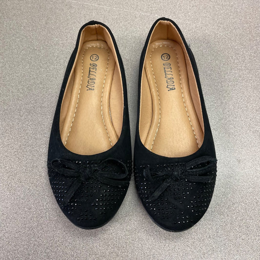 Black Belladia Flat Shoes, 12Y