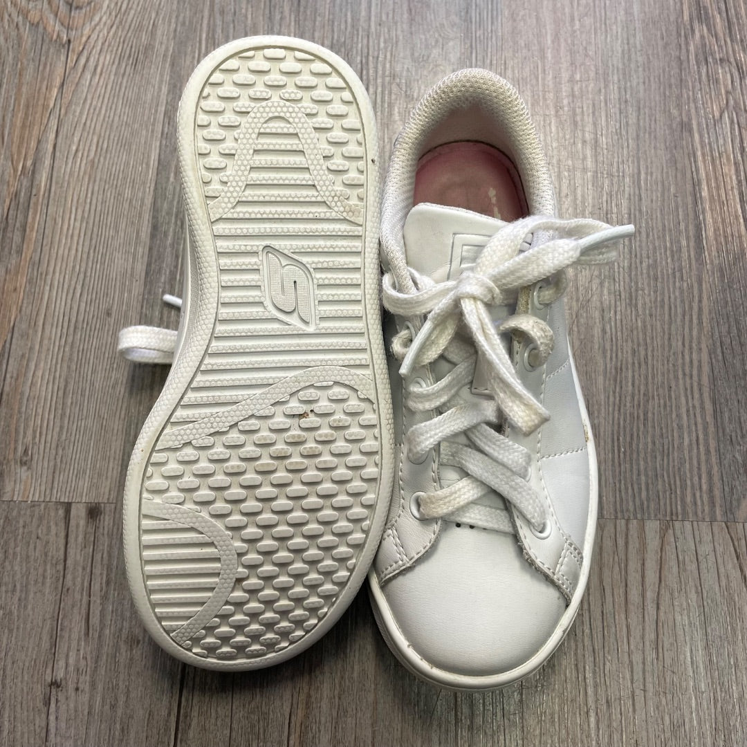 White Skechers Lace Up Shoes, 12Y