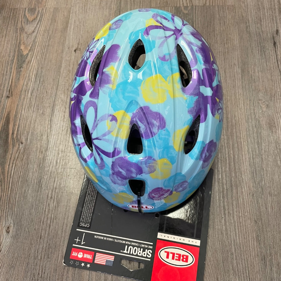 Blue/Purple Bell Sprout Bike Helmet, 1Y+
