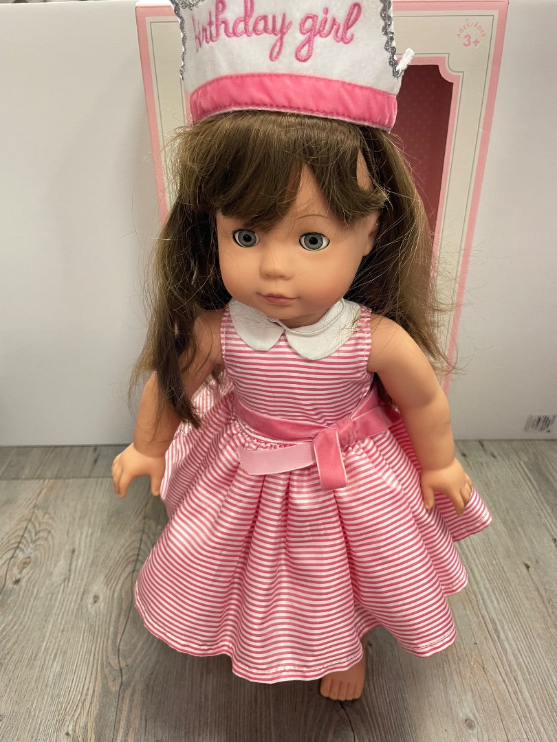 Pink Dress Pottery Barn Birthday Doll Doll, Pre-owned