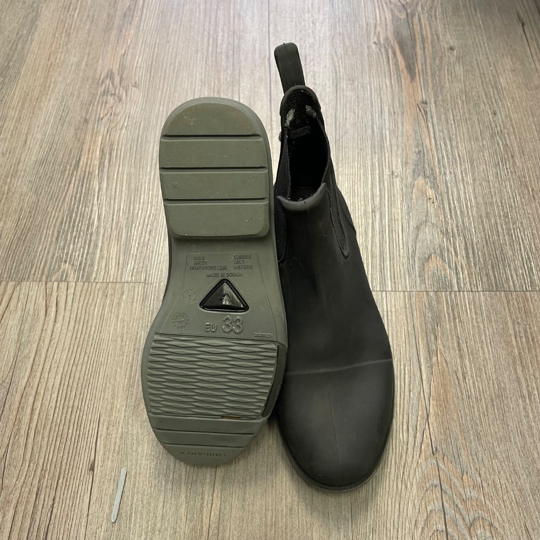 Black Fouganza Horse Riding Rubber Boots, 2Y