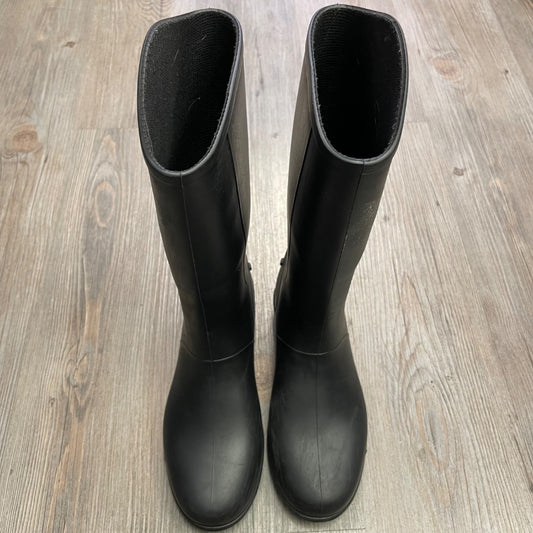 Black Fouganza Horse Riding Rubber Boots, 2Y