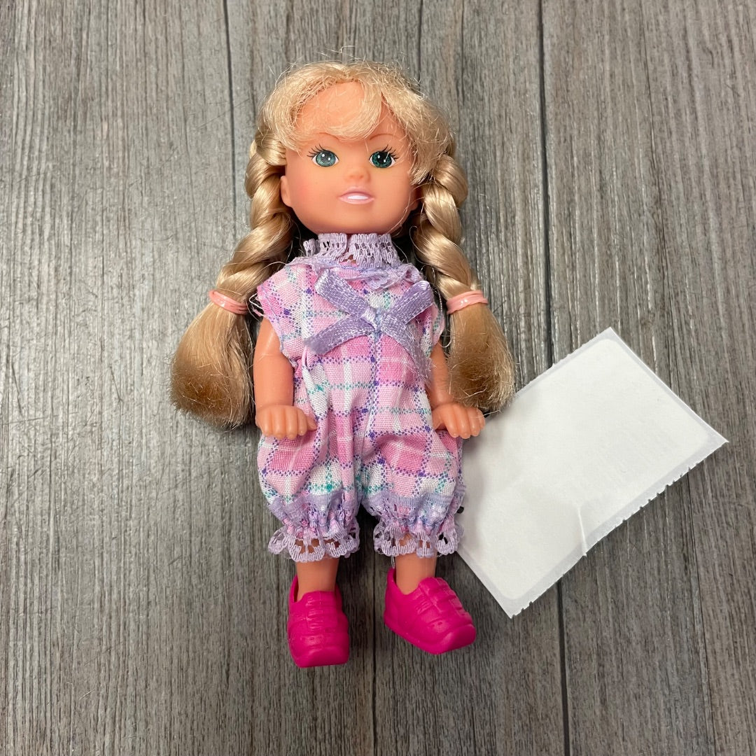 Multi Colour Mattel Kelly Doll with Blonde Braids, 4 inch