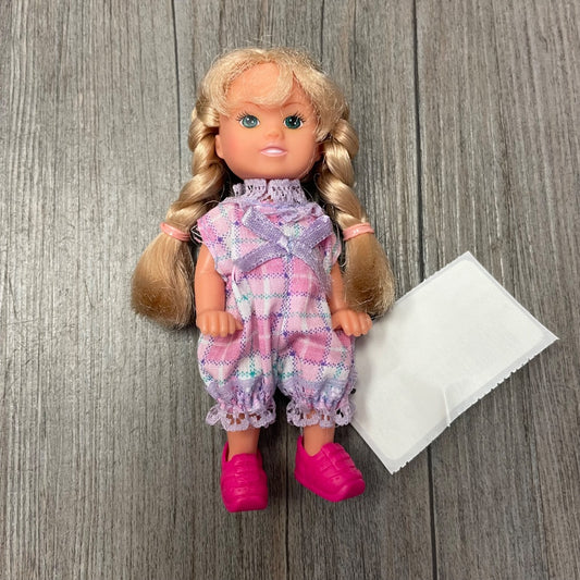 Multi Colour Mattel Kelly Doll with Blonde Braids, 4 inch