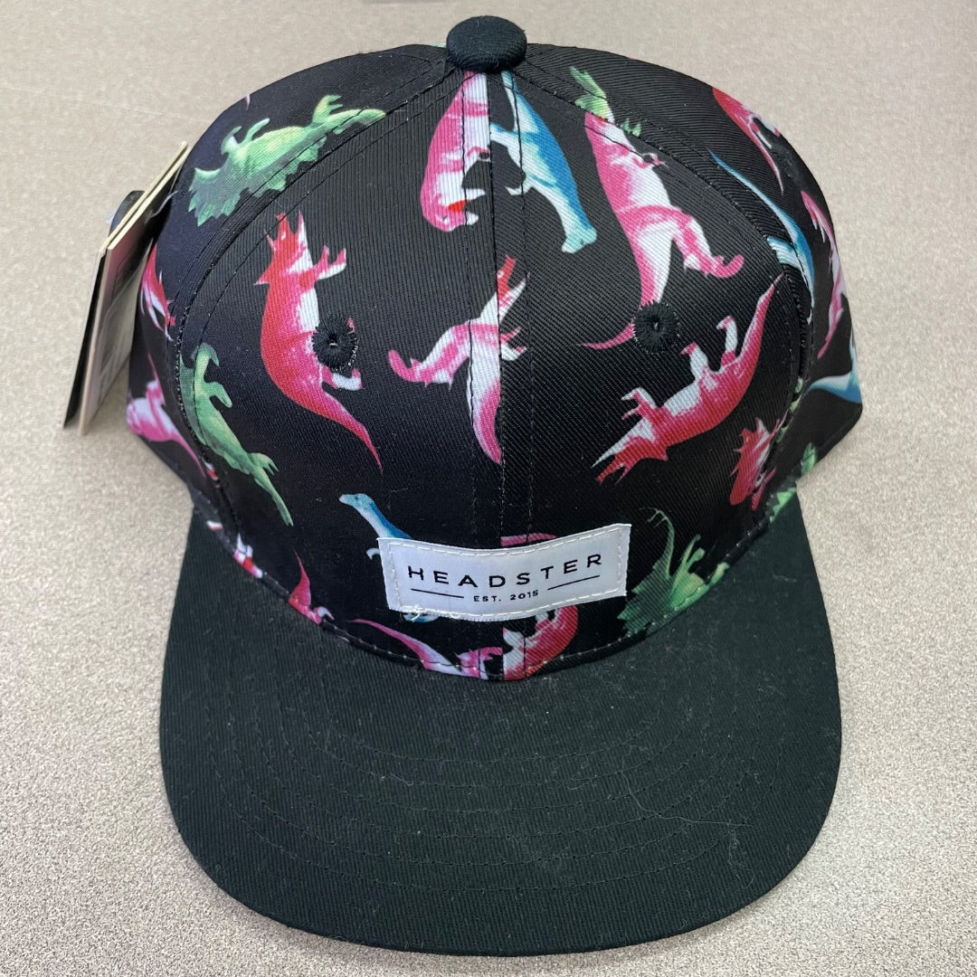 Multi Colour Headster Dinosaur Snapback Baseball Cap, 52CM