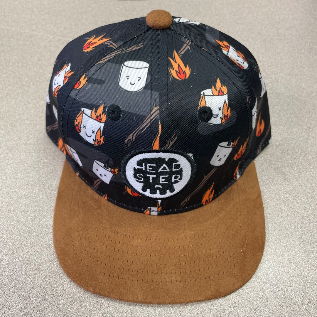 Marsmallow Headster Roasted Snapback Baseball Cap, 52CM
