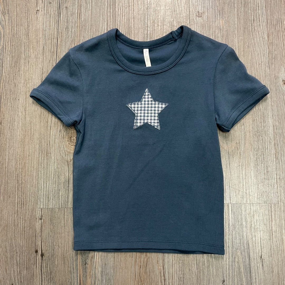Navy Rylee + Cru Jersey Tee, 12Y