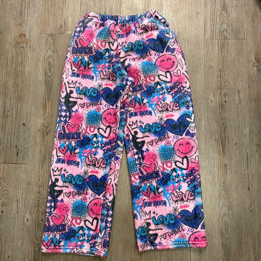 Emojie Print  Fleecelined Pj Bottom, 10-12Y
