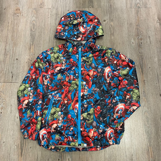 Super Hero Print Gap Lined Windbreaker Jacket, 8-9Y