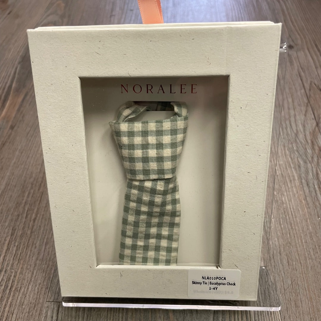 Eucalyptus Check Noralee Skinny  Tie, 1-4Y