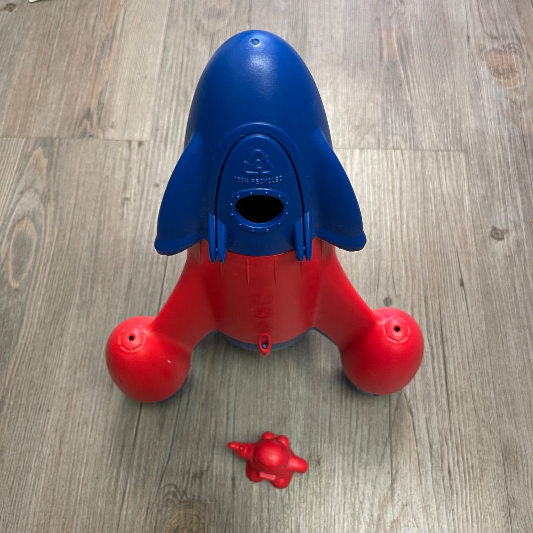 Blue/Red Green Toys Rocketship, 12 inch