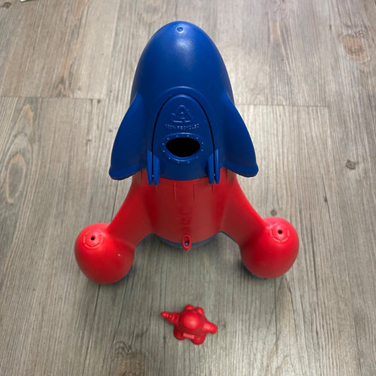 Blue/Red Green Toys Rocketship, 12 inch
