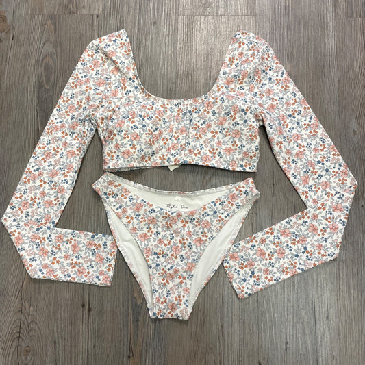 Flower Field Rylee + Cru Long Sleeve Bikini Set, 12Y