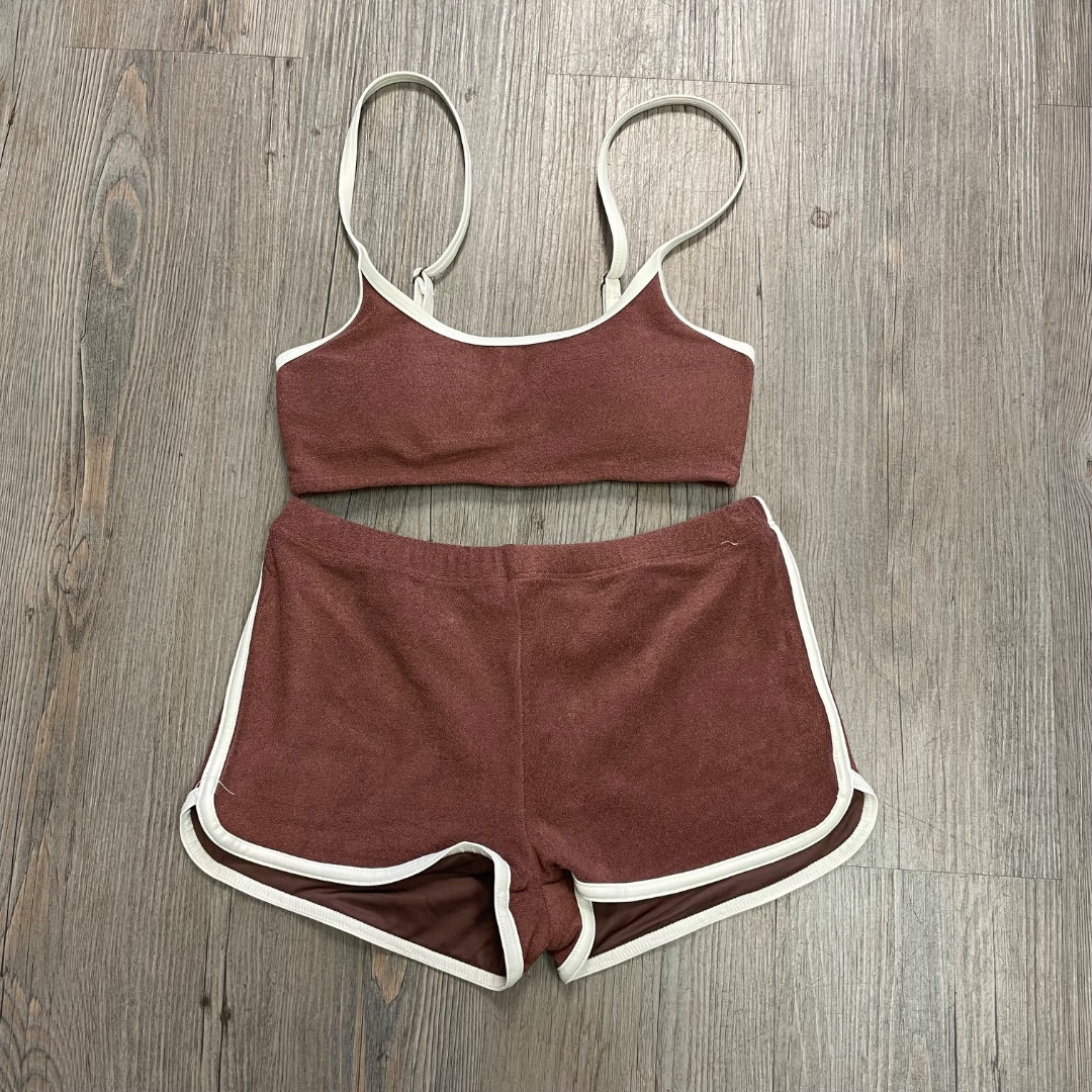 Chocolate Rylee + Cru Malia Bikini Set, 12Y